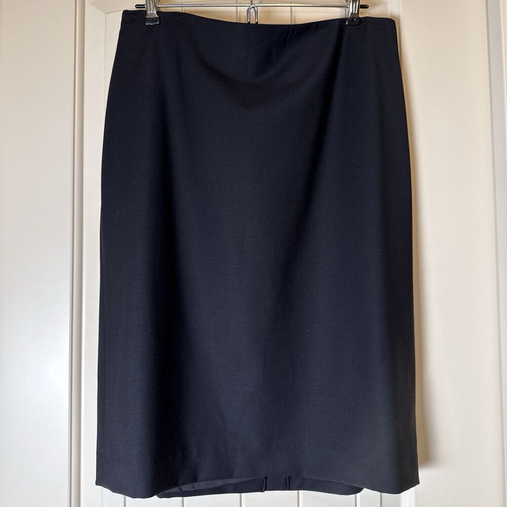 Talbots Women's Sz 10 Black Wool Blend Pencil Skirt Career Office Professional